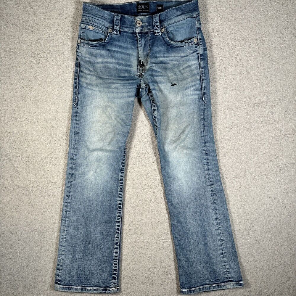 Buckle Black Women's Jeans Size 30s Fit No 9 Bootleg Distressed Grunge Destroyed